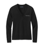 Center for Lifetime Health Women’s Cotton Stretch V-Neck Sweater with Embroidered Logo on Left Chest