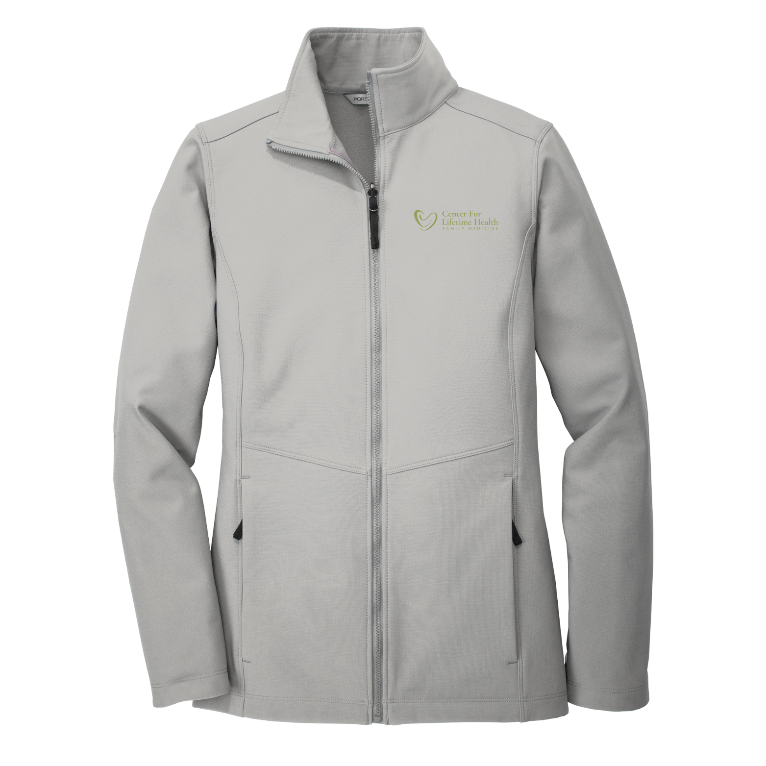 Center for Lifetime Health Women’s Collective Soft Shell Jacket with Embroidered Logo on Left Chest