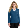 Center for Lifetime Health Women’s Easy Care V-Neck Sweater with Embroidered Logo on Left Chest