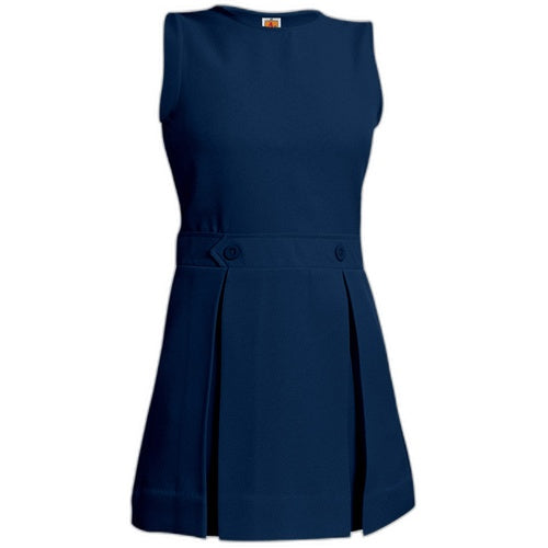 A+ Solid Drop Waist Jumper in Dark Navy