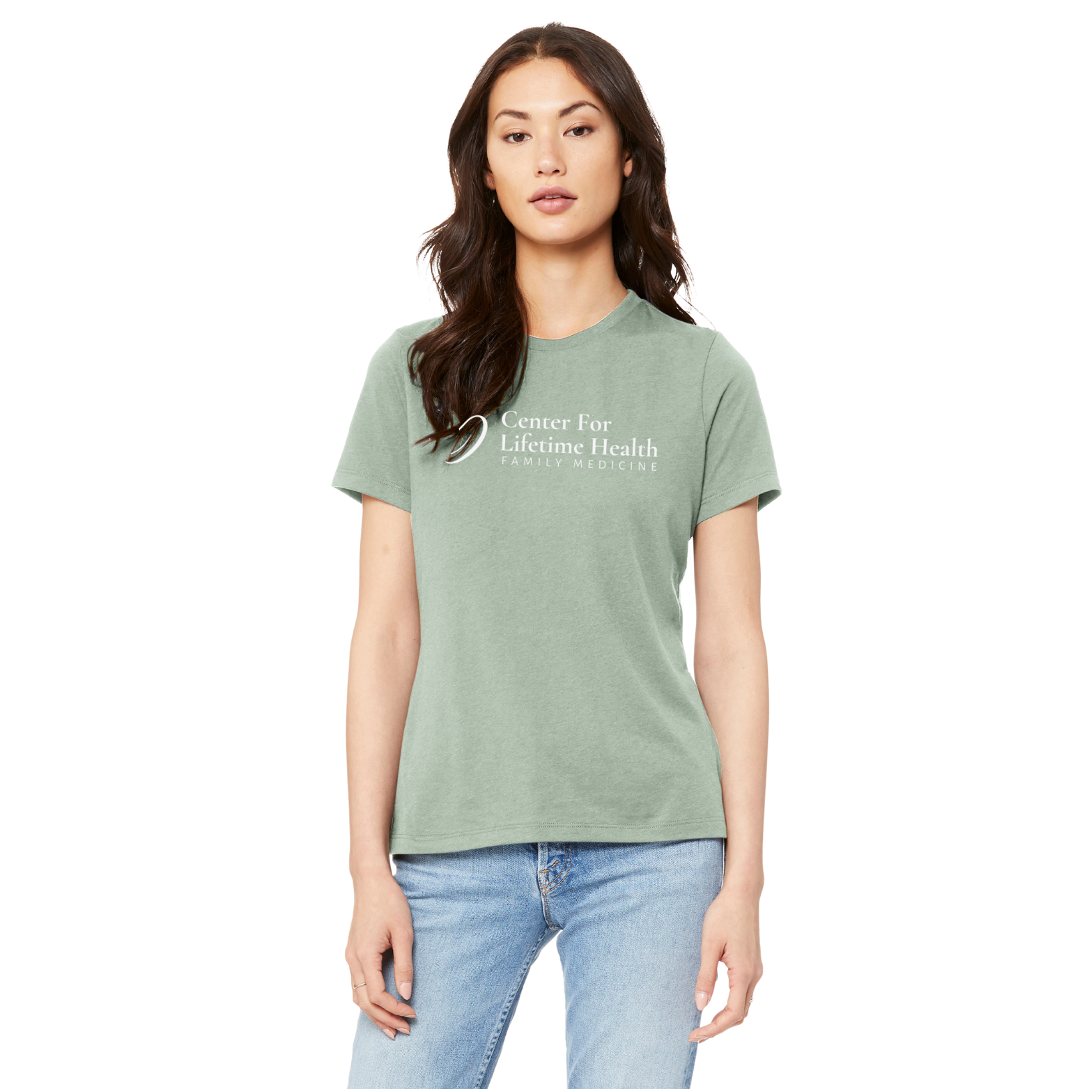 Center for Lifetime Health Women’s Relaxed Jersey Short Sleeve Tee with Screen Printed Logo