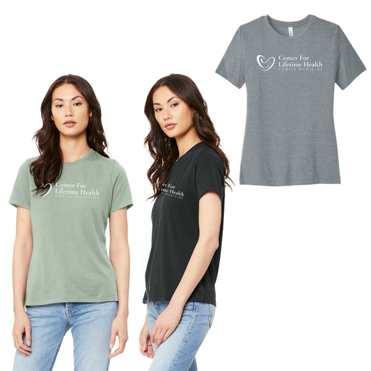 Center for Lifetime Health Women’s Relaxed Jersey Short Sleeve Tee with Screen Printed Logo