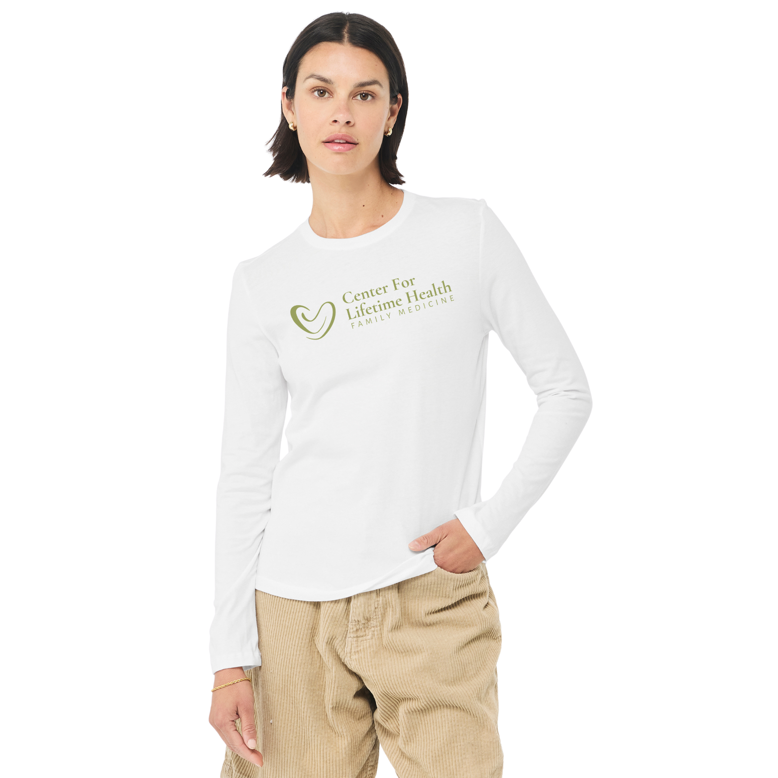 Center for Lifetime Health Women’s Jersey Long Sleeve Tee with Screen Printed Logo