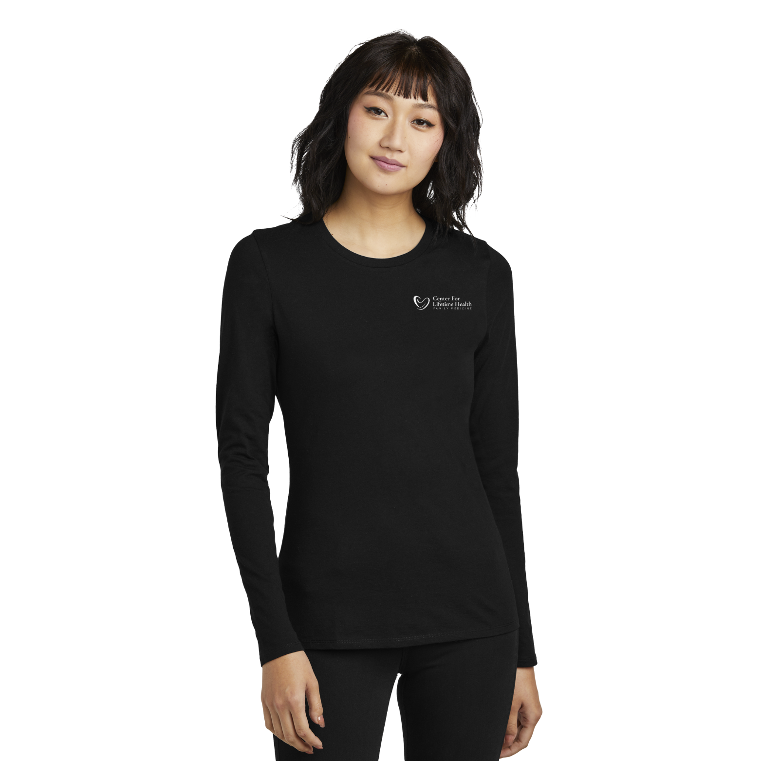 Center for Lifetime Health Women’s Perfect Blend CVC Long Sleeve Tee with Screen Printed Logo