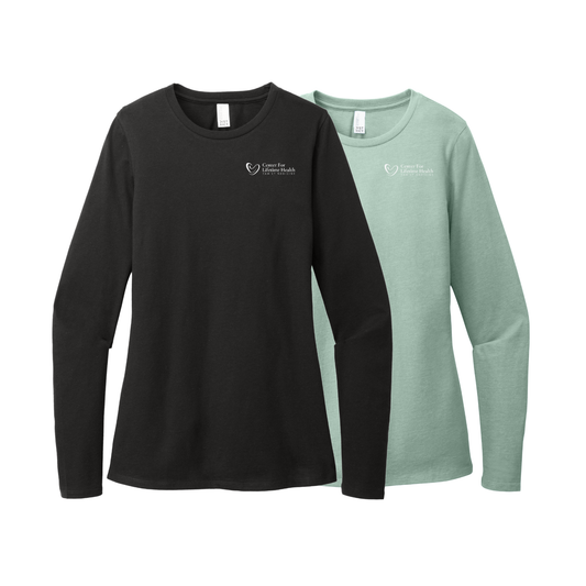 Center for Lifetime Health Women’s Perfect Blend CVC Long Sleeve Tee with Screen Printed Logo