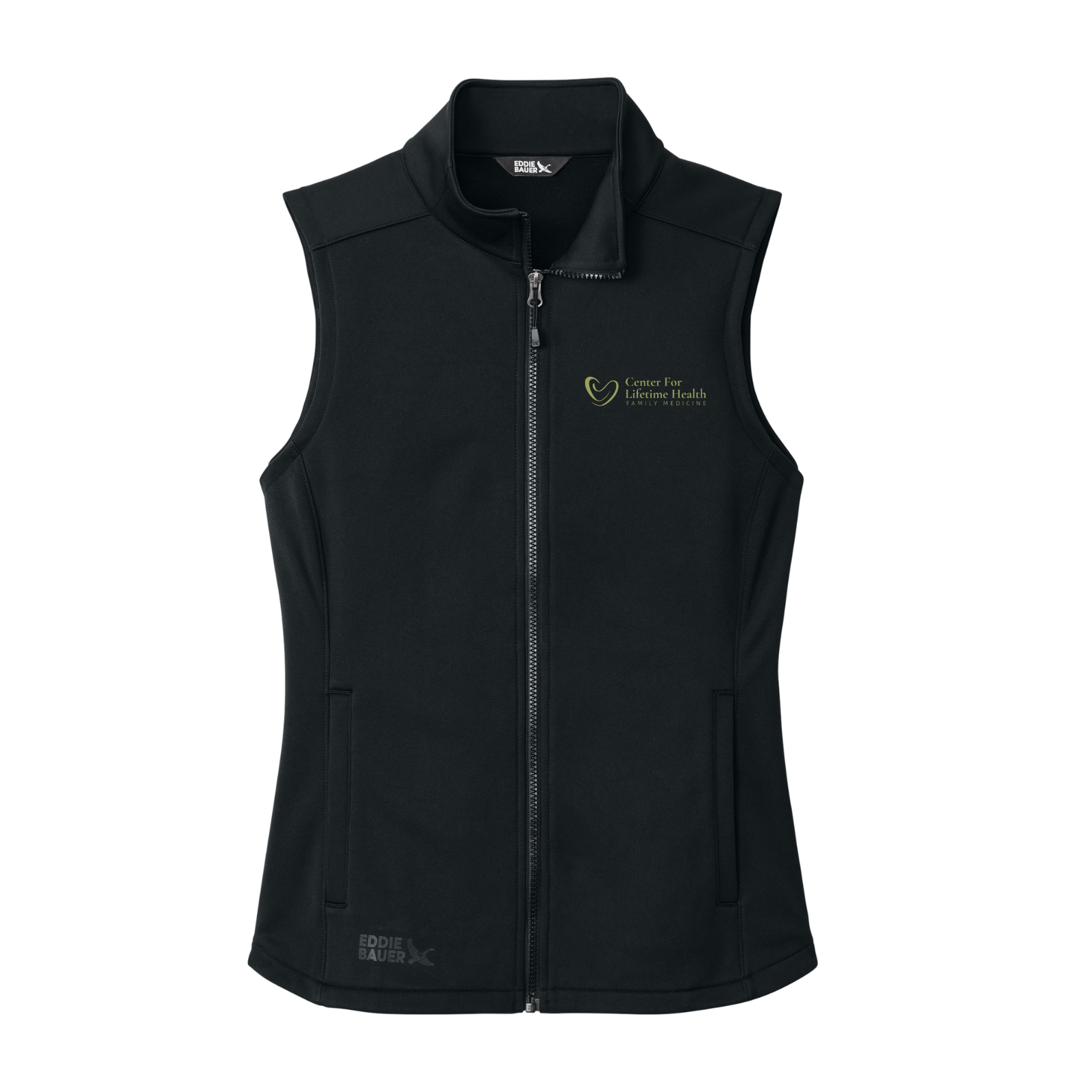 Center for Lifetime Health Women’s Smooth Mid Layer Fleece Vest with Embroidered Logo on Left Chest