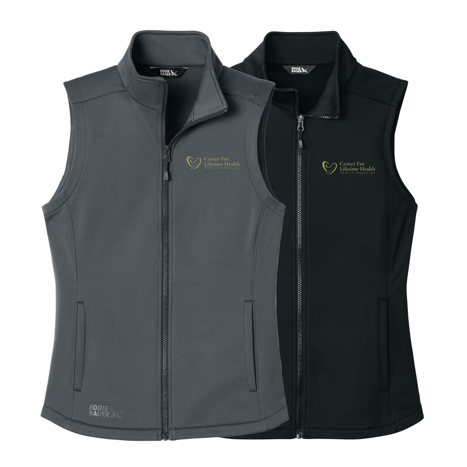 Center for Lifetime Health Women’s Smooth Mid Layer Fleece Vest with Embroidered Logo on Left Chest