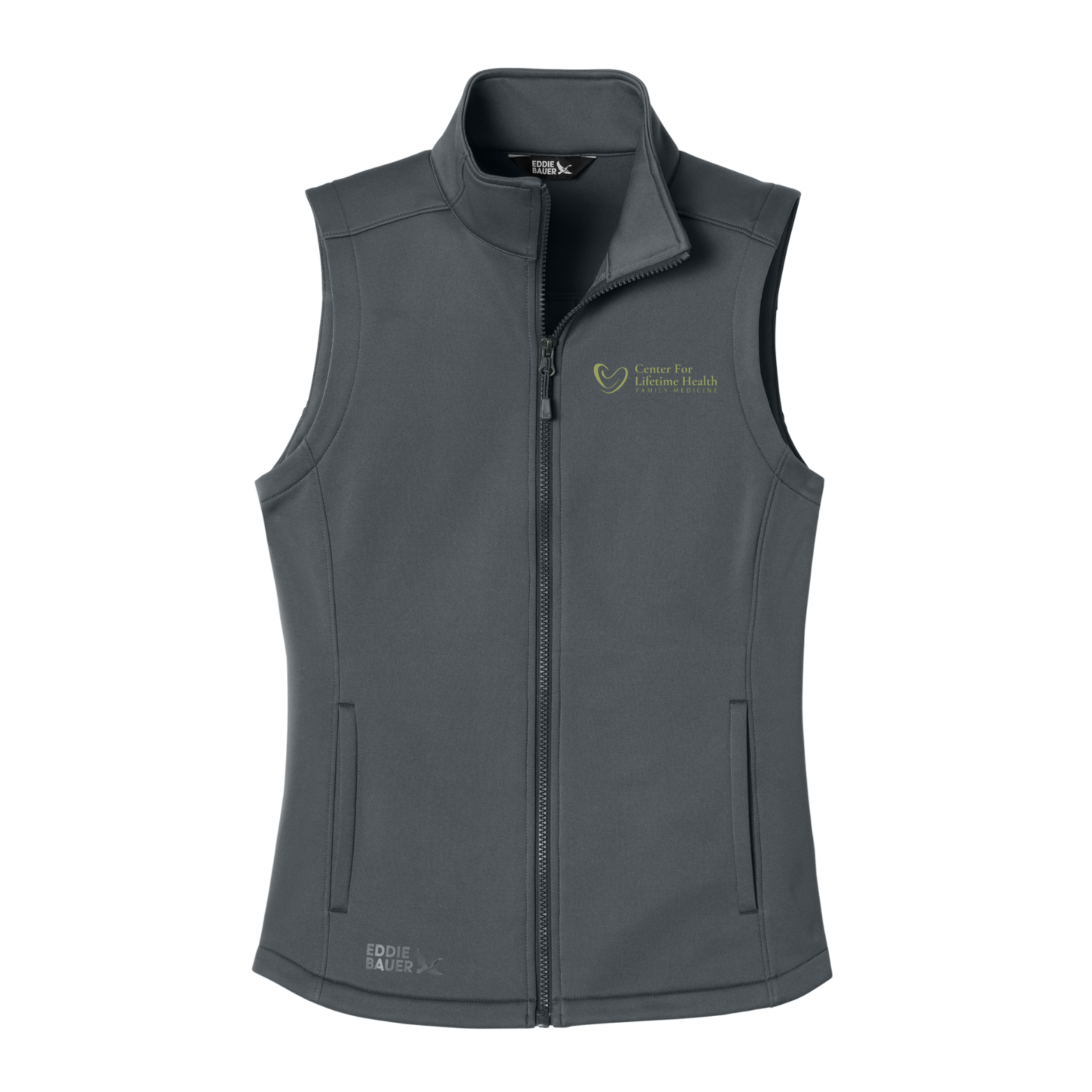 Center for Lifetime Health Women’s Smooth Mid Layer Fleece Vest with Embroidered Logo on Left Chest