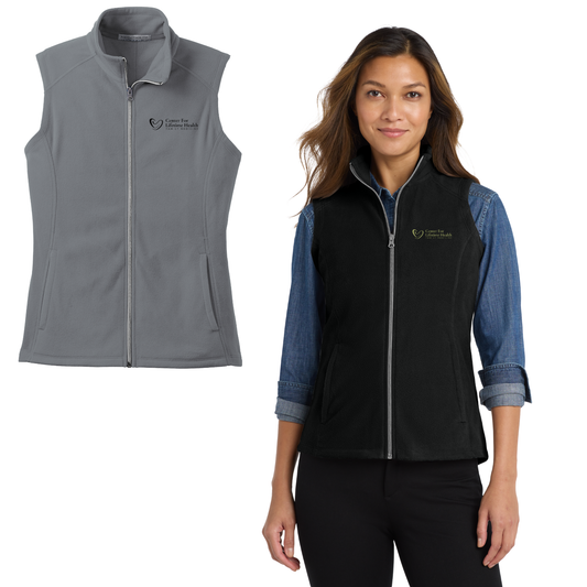 Center for Lifetime Health Women’s Microfleece Vest with Embroidered Logo on Left Chest
