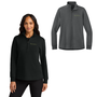 Center for Lifetime Health Women’s Wearever Signature Double Pique 1/4-Zip with Embroidered Logo on Left Chest