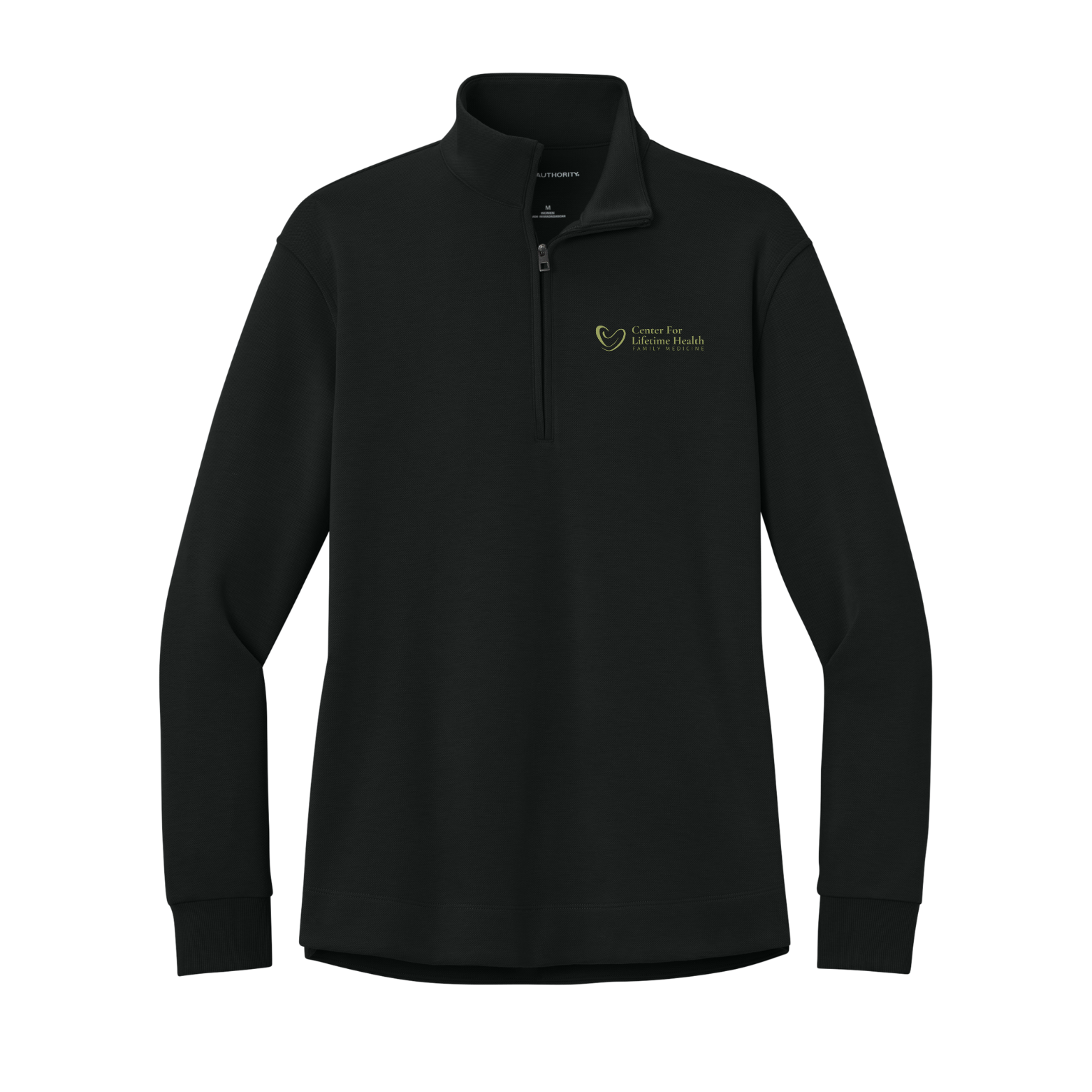 Center for Lifetime Health Women’s Wearever Signature Double Pique 1/4-Zip with Embroidered Logo on Left Chest