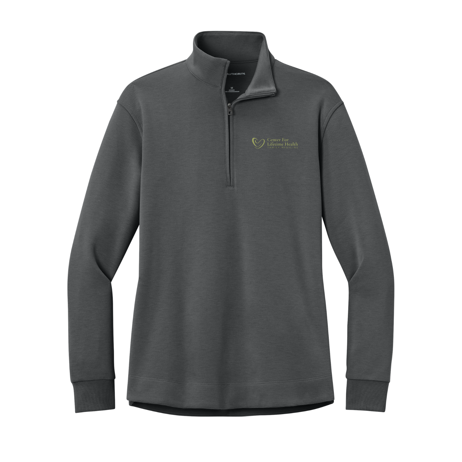 Center for Lifetime Health Women’s Wearever Signature Double Pique 1/4-Zip with Embroidered Logo on Left Chest