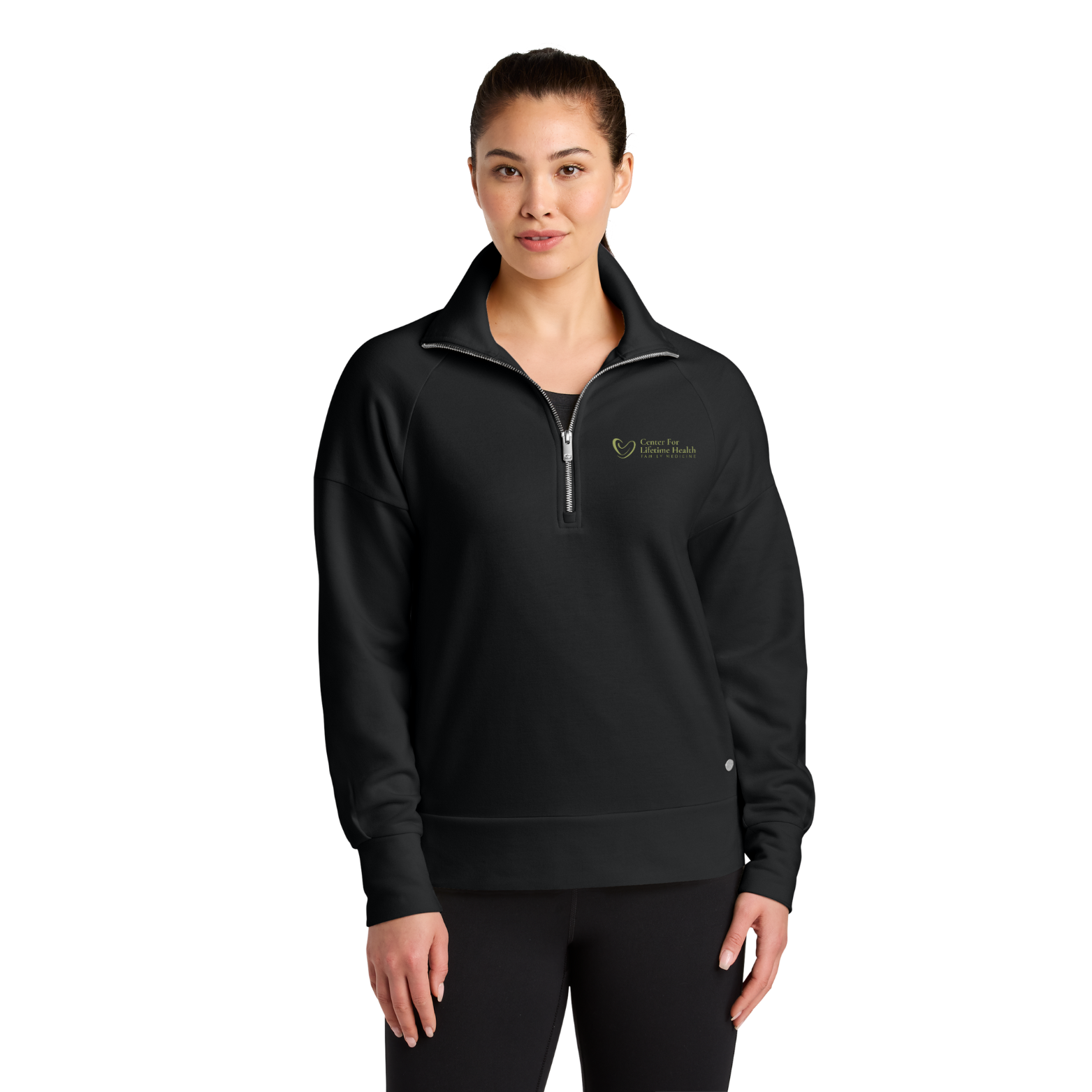 Center for Lifetime Health Women’s Luma 1/2-Zip with Embroidered Logo on Left Chest