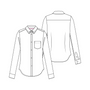 Classroom Female Long Sleeve Oxford in White