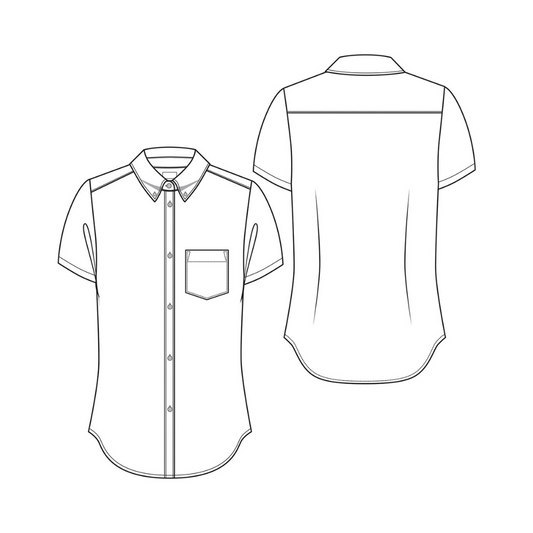 Classroom Female Short Sleeve Oxford in White