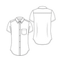 Classroom Female Short Sleeve Oxford in White