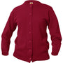 A+ Girls Cardigan Sweater in Cardinal