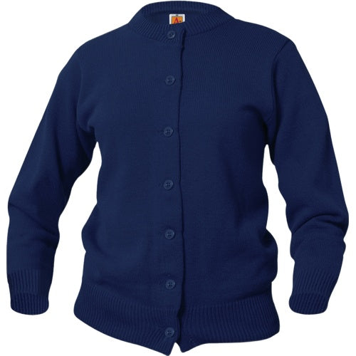 A+ Girls Cardigan Sweater in Navy