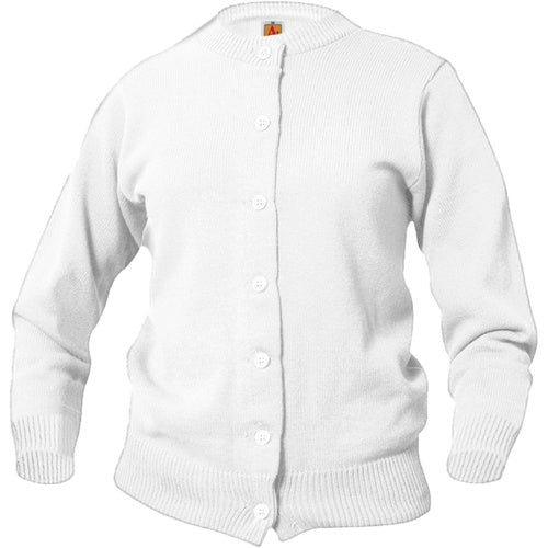 A+ Girls Cardigan Sweater in White