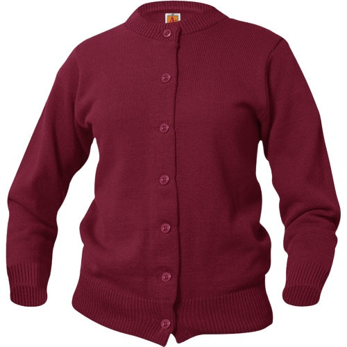 A+ Girls Cardigan Sweater in Wine