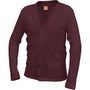A+ V-Neck Cardigan Sweater in Mulberry