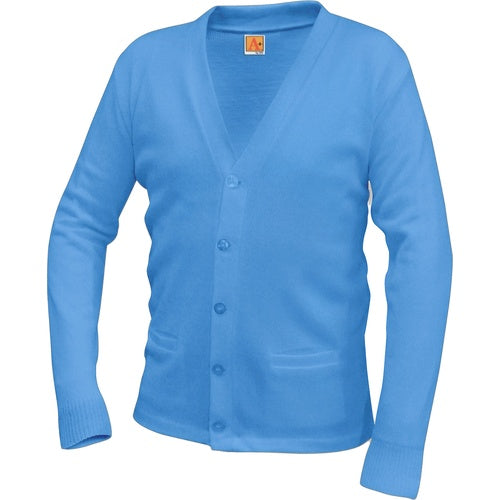 A+ V-Neck Cardigan Sweater in Nally Powder Blue