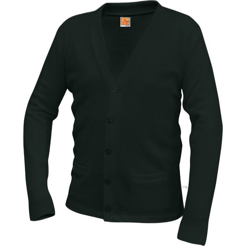 A+ V-Neck Cardigan Sweater in Spruce Green