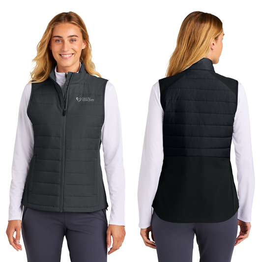 Center for Lifetime Health Women’s Teknical Hybrid Vest with Embroidered Logo on Left Chest