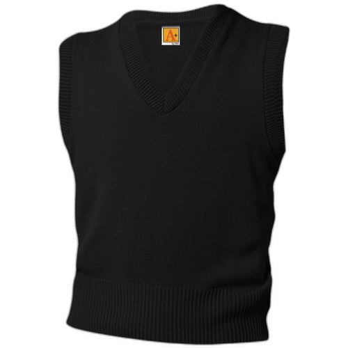 A+ Sweater Vest in Black