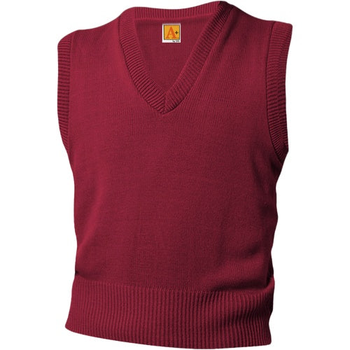 A+ Sweater Vest in Cardinal