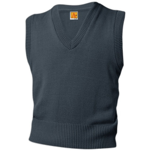 A+ Sweater Vest in Charcoal Heather