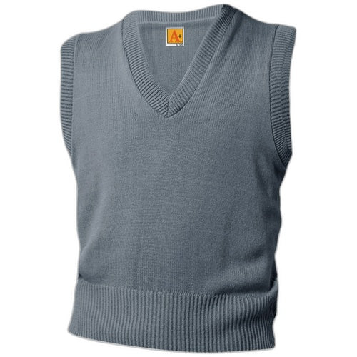 A+ Sweater Vest in Grey Heather