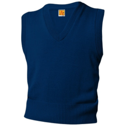 A+ Sweater Vest in Navy
