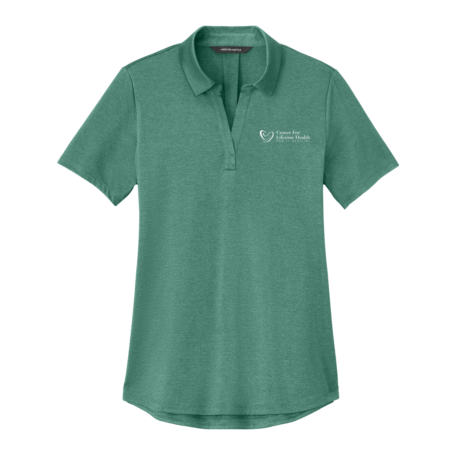 Center for Lifetime Health Women’s Recharge Jersey Polo with Embroidered Logo on Left Chest