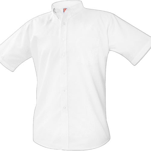 A+ Male Short Sleeve Oxford in White