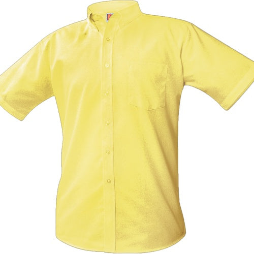 A+ Male Short Sleeve Oxford in Yellow