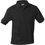 A+ Unisex Short Sleeve Polo in Black