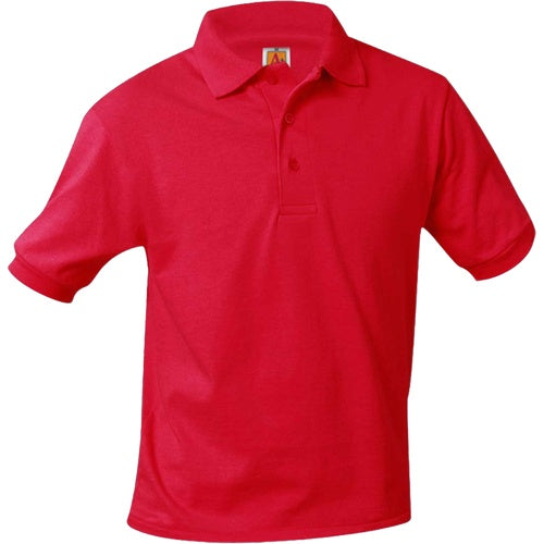 A+ Unisex Short Sleeve Polo in Red