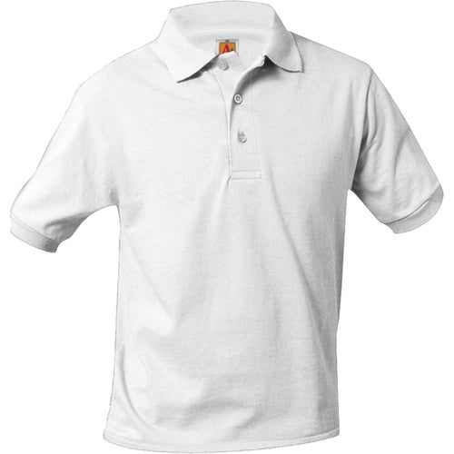 A+ Unisex Short Sleeve Polo in White