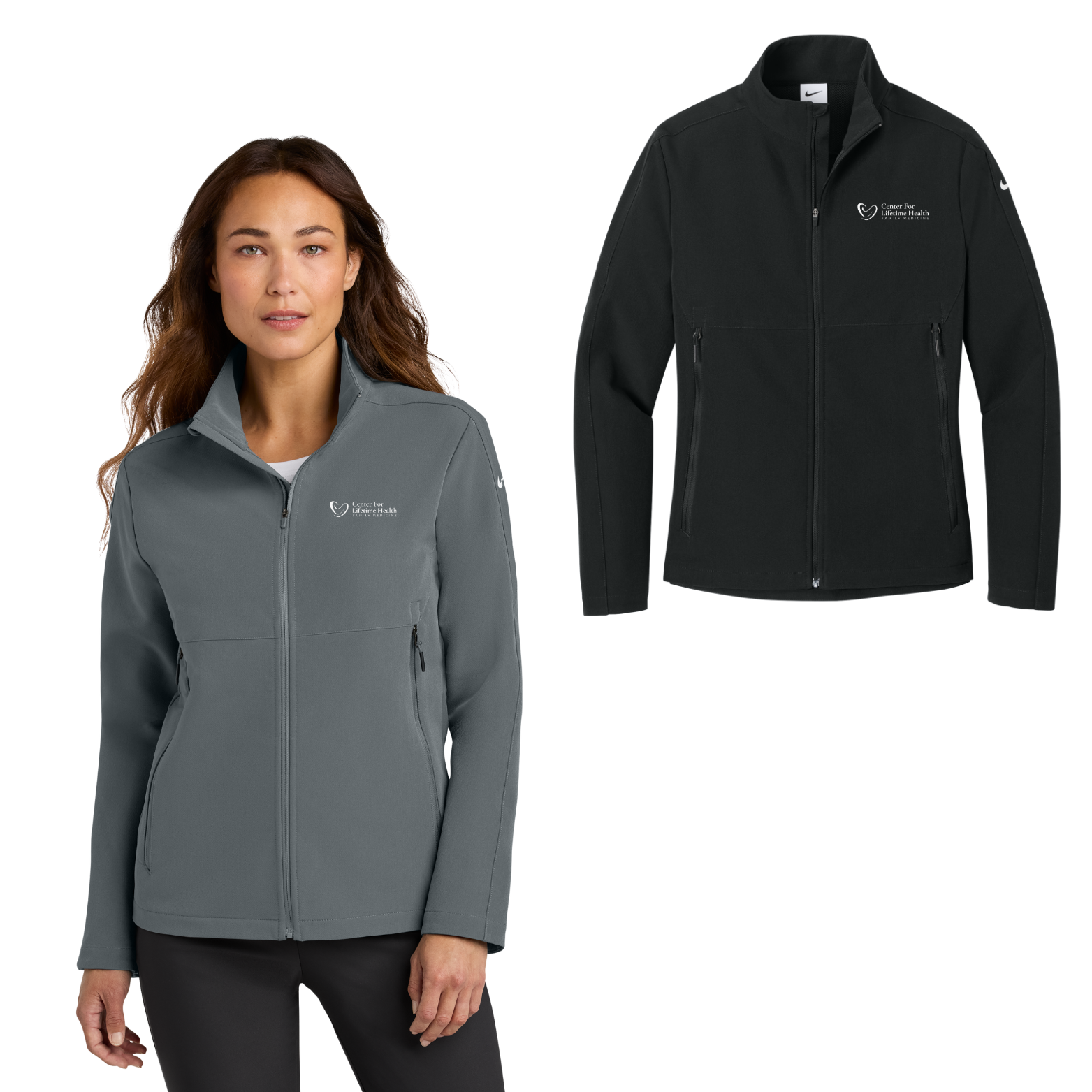 Center for Lifetime Health Women’s Full-Zip Soft Shell Jacket with Embroidered Logo on Left Chest