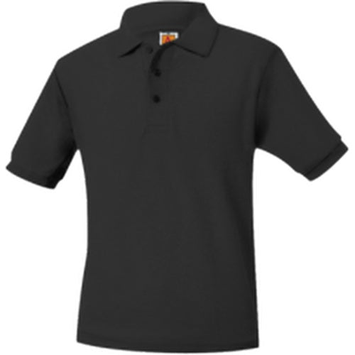 A+ Unisex Short Sleeve Polo in Black