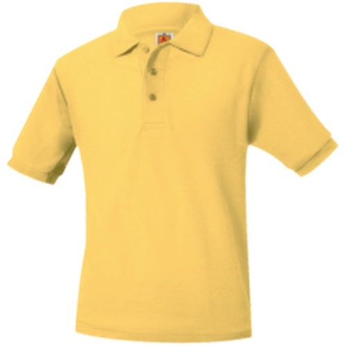 A+ Unisex Short Sleeve Polo Cornsilk