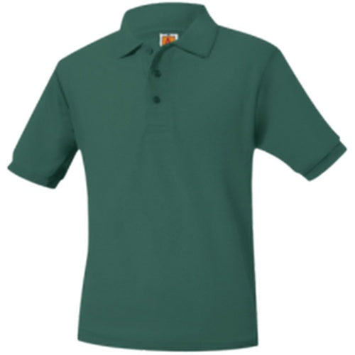 A+ Unisex Short Sleeve Polo in Dark Green