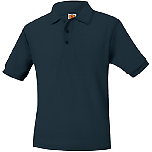 A+ Unisex Short Sleeve Polo in Dark Navy