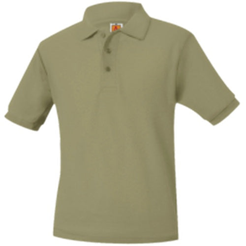 A+ Unisex Short Sleeve Polo in Khaki