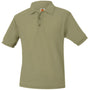 A+ Unisex Short Sleeve Polo in Khaki