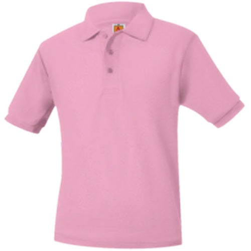 A+ Unisex Short Sleeve Polo in Pink
