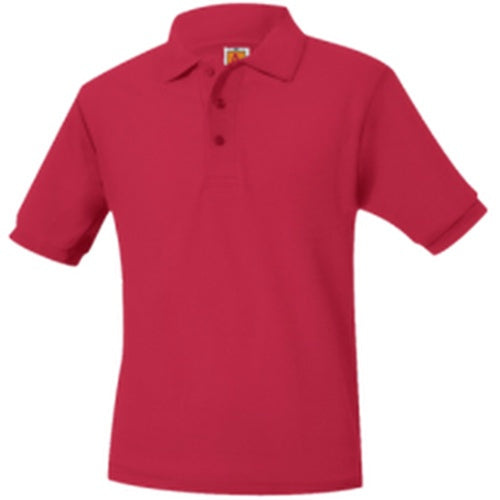 A+ Unisex Short Sleeve Polo in Red