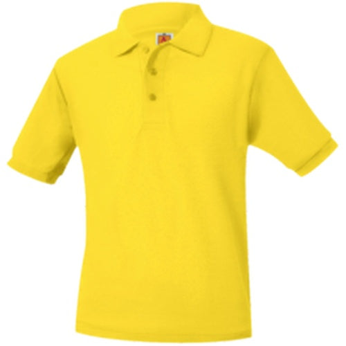 A+ Unisex Short Sleeve Polo in Yellow