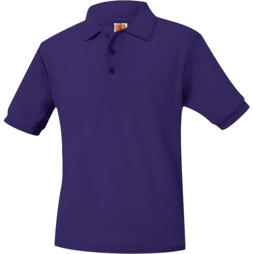A+ Unisex Short Sleeve Polo in Tulane Purple